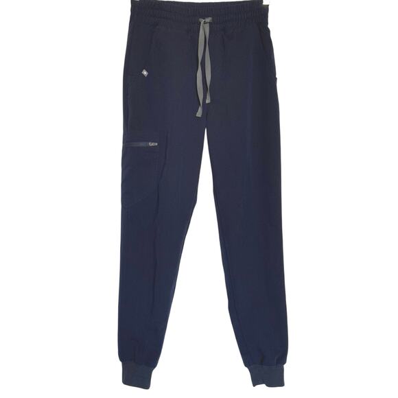 FIGS Zamora Jogger Scrub Pants Navy Blue Women Size Small - Picture 1 of 9